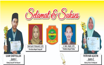 Selamat buat anak - anak kami yang mendapat juara KSM 2021 tingkat kabupaten/kota